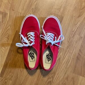 Vans Bold Red Sneakers with White Accents